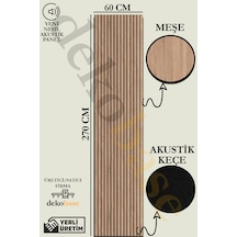 Meşe 60x270 Yeni Nesil Akustik Ahşap Duvar Paneli