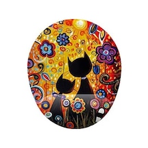 Gün Batımı Ve Kediler Bilek Destekli Mouse Pad