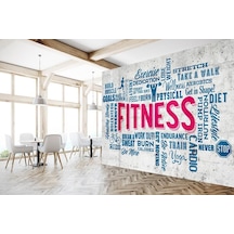 Spor - Fitness Salonu İçin Yazılı Duvar Kağıdı (397445798)