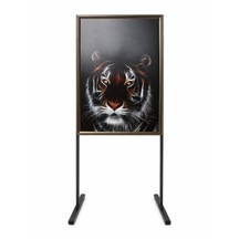 B1 70x100 Cm Bronz Yüksek Alüminyum Çift Iki Taraflı Mobil Kaldırım Reklam Poster Pano