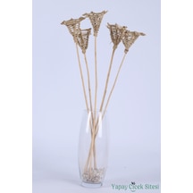 Yapay Çiçek Sitesi Rattan Altıgen Koni 60 Cm 5li Naturel