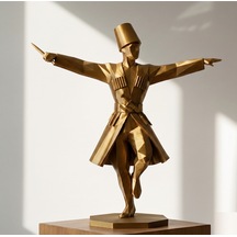 Gold Renk Adige Kafkas Dekoratif 15cm Hediyelik Eşya Biblo Obje