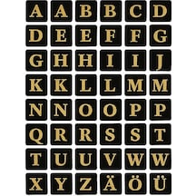 Herma Varıo Harf Etıket A-Z 13X13Mm Sıyah-Altın