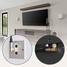 Sat/anten Kabluso, Koaksiyel Kablolar 90 Açılı 1m 4k Tv Uydu Kablosu, F Konnektör 0,5-30m Arasında Mevcut Radyo/tv, Dvb-t, Dvb-c, Dvb-s/dvb-s2, İnternet, Siyah