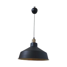 Retro Metal Siyah Dekoratif Eskitme Duylu Kafe Siyah İçi Gold Mutfak Avize Çap:30 Cm-dy534 Beyaz