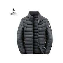 Erkek Kaz Tüyü Dolgulu Pamuklu Mont, Kışlık Dış Giyim, Kalın Ve Sıcak. Gri Erkek Kaz Tüyü Dolgulu Pamuklu Mont, Kışlık Dış Giyim, Kalın Ve Sıcak. Gri