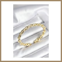 Bezos Zincir Model Gold Renk Pirinç Kadın Bileklik 22