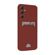 Samsung Galaxy Uyumlu - A16 5g Kılıf Kelvin Kartvizitli Silikon - Bordo