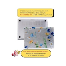 Macbook Pro Retina 13 İnç Kılıf A1425 A1502 Uyumlu Tropikal Yaprak Ve Çiçek Desenli Sert Kapak Hard Case İnce Hafif Laptop Koruyucu R-622