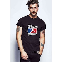 Pubg Ilovethisgame Baskılı Siyah Erkek Tshirt