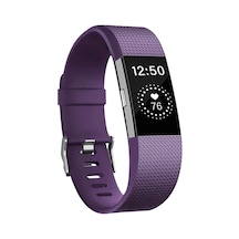 Fitbit Charge 2 İçin Kordon, Silicone Sport Band Mor