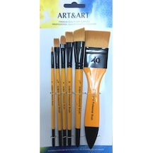 Hobi-Marketart Art & Art 6'Lı Profesyonel Fırça Seti - 216110894