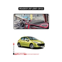 Peugeot 207 2007-2012 Torpido Koruma Halısı Siyah Kenar