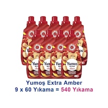 Extra Konsantre Çamaşır Yumuşatıcısı Amber 1440 Ml 60 Yıkama X 9 Adet Diğer