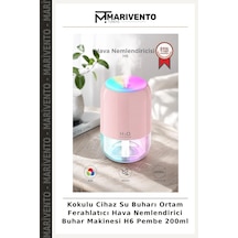 Kokulu Cihaz Su Buharı Ortam Ferahlatıcı Hava Nemlendirici Buhar Makinesi H6 Pembe 200ml