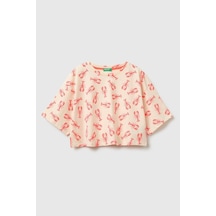 United Colors Of Benetton Kız Çocuk Tamamı Baskı Detaylı Oversize Crop T-shirt Turuncu 6-12 Yaş-2799 United Colors Of Benetton Kız Çocuk Tamamı Baskı Detaylı Oversize Crop T-shirt Turuncu 6-12 Yaş-2799