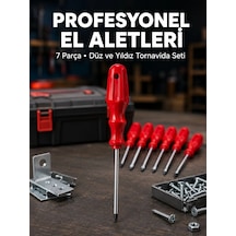 Profesyonel 7 Parça Tornavida Seti Ergonomik Saplı El Aleti