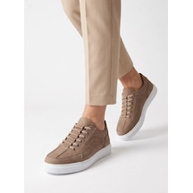 Dropland Hakiki Deri Erkek Kum Rengi Casual Sneaker Günlük Ayakkabı