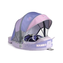 Mambobaby Yüzme Simidi - Purple Monster, Emniyetli, Gölgelikli Ve Ayak Destekli