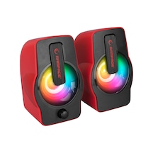 Rampage RMS-G7 Falsetto 2.0 6 W RGB Ledli Multimedia USB Hoparlör Kırmızı
