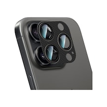 Iphone Uyumlu 16 Pro Caseworld Karbon Fiber Serisi Anti Reflective Full Kamera Lens Koruyucu Siyah