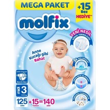 2 Adet Molfix Mega Paket Midi 140'lı