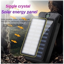 20.000 mAh Solar Güneş Enerjili Powerbank Led Lamba Özellikli