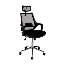 Ofisbazaar Buya Fileli Ofis Koltuğu Ergonomik Ve Modern Tasarım Siyah Fileli Siyah