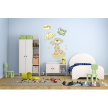 Duvar Süsü Sticker 2 Adet Çamurlu Ayı Desenli Pvc 70x50x0,5cm