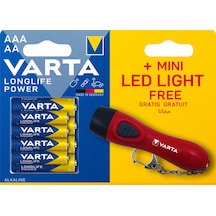 Varta Longlife Power 4 İnce + 4 Kalem Pil + Fener  3 Adet