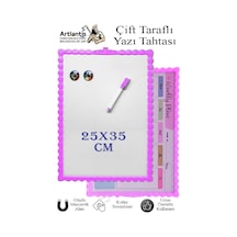 Manyetik Çift Taraflı Yazı Tahtası Renkli 25x35 Cm 1 Adet Çocuklar İçin Silinebilir Mıknatıslı Yazı Tahtası Plastik Mor