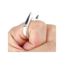 Sones Kadın Erkek Güvenlik Hayatta Kalma Yüzüğü Aracı Kendini Savunma Paslanmaz Çelik Parmak Savunma Yüzüğü Gümüş Gümüş