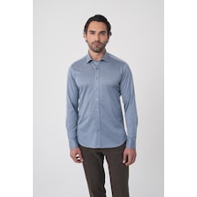 Bisse Platinium Pamuk Regular Fit Gri Erkek Gömlek Pltg025 D55 Gri