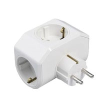 Yonca Plus Beyaz Üçlü Topraklı Priz 1