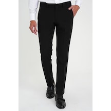 Efor Comfort Fit Beli Lastikli Esnek Siyah Pantolon P 1169 Siyah