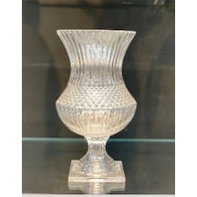 Vz-73 Orta Vintage Vazo 38 Cm Dekoratif Şık Cam Vazo Ev Salon Dekoru Modern Tasarım Altın