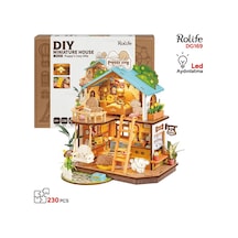 Rolife Dg169 Yavru Köpeğin Sevimli Evi Puppy's Cozy Villa Dıy Minyatür Maket Modelset Mini Dollhouse 3d Model Kit Detaylı Dekoratif Hobi Seti 3d Puzzle Tiny House
