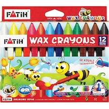Fatih Mum Pastel Boya Wax Crayon Jumbo 12 Renk 50220 Çok Renkli