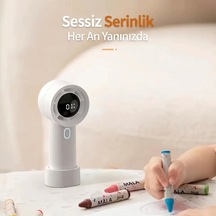 Cırak Turbo El Vantilatörü 100 Kademeli Ayarlı Güçlü Rüzgar Taşınabilir Fan Led Ekranlı Usb-c Şarjlı Sessiz Mini Vantilatör Masaüstü Ve Elde Kullanım El Fanı Mini Vantilatör Mini Fan Sarı Belirtilmemiş