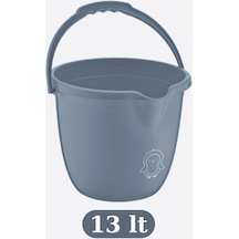 Flosoft Bebek Banyo Kovası, Saplı Oluklu Çok Amaçlı Kova 13 Litre 001