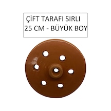 Dolma Taşı Sarma Taşı Kapağı 25 Cm Tam Sırlı Toprak Toprak Kahverengi Diğer