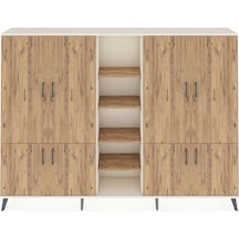 Arges Dolap 14 Raflı 8 Kapaklı 220x30x163 Aytaşı-çam Atlas Çam - Aytası