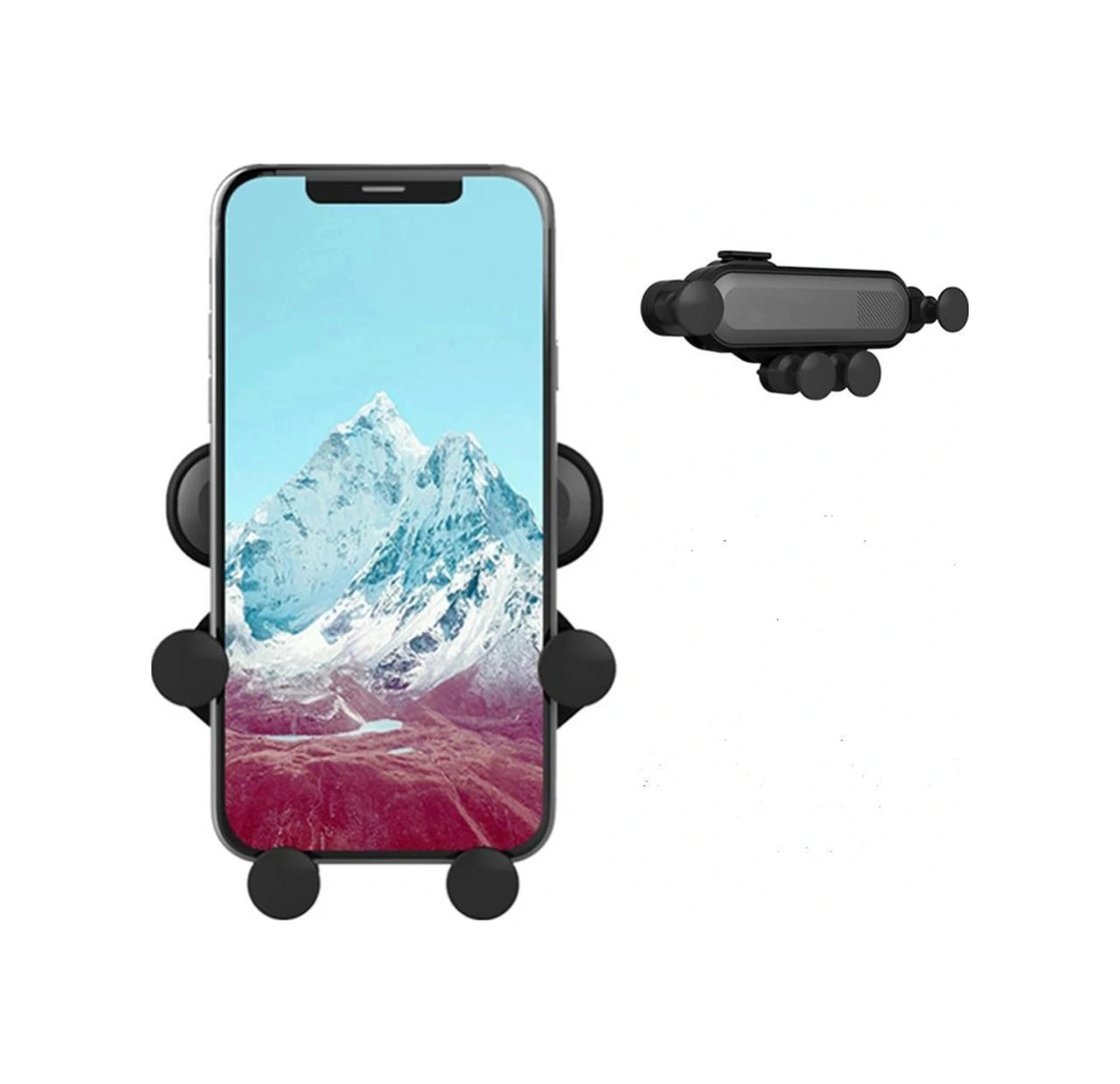 4 Nokta Destekli Araç İçi Cep Telefonu Sabitleyici Tutucu Aparat Kahverengi