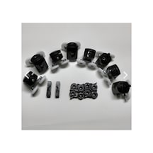 Duşakabin Tekeri Siyah Renkli 8'li Takım 22 Mm