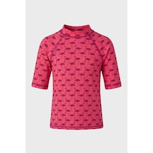 Slipstop Almina Junior Baskılı Uv Korumalı Kısa Kollu T Shirt Kız Çocuk T Shirt St2611000008 Fuşya