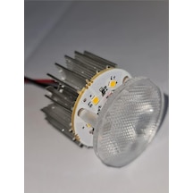 10&apos Lu Paket Dekoratif Yuvarlak Tente Içi Kasasız Led Armatür 12v Gün Işığı 3000k