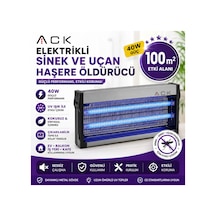 40w Elektrikli Sinek Ve Uçan Haşere Öldürücü Uv Işıklı 100 M²