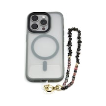 Turmalin-golden Obsidyen Doğal Taş Telefon Askısı - Anh-0137