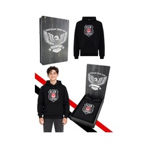 Beşiktaş Çocuk Kapüşonlu Sweatshırt Lazer Kutu Siyah