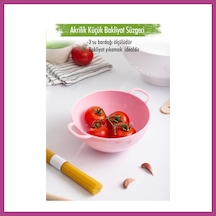 Gees Global Akrilik Soft Pembe Mini Pirinç Süzgeçi & Bakliyat Süzgeçi 3 Su Bardağı Ölçülü Gbzs